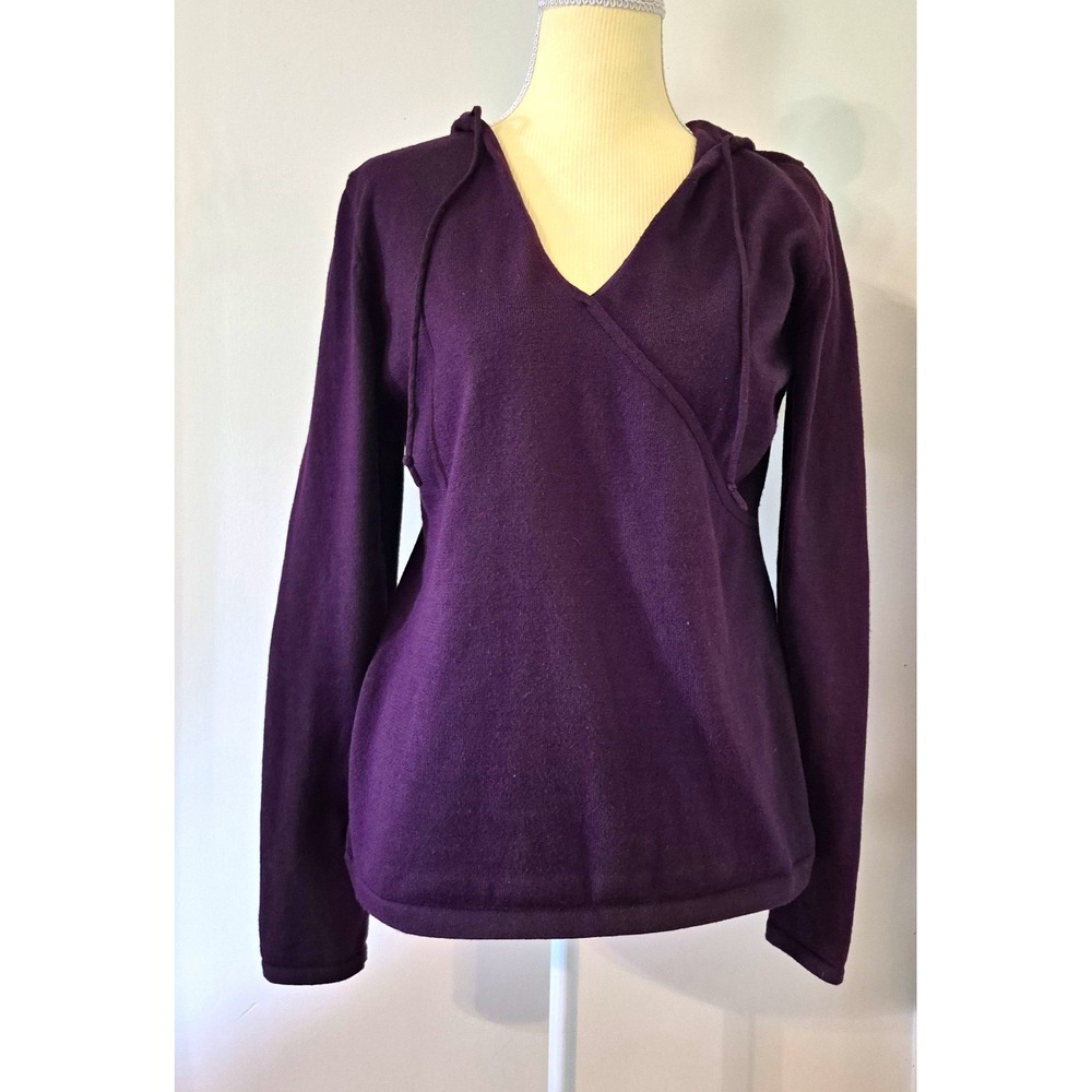 REI Co-op Women's S Purple CoolMax Hoodie Sweater Gorpcore Granola Hiking Trail
